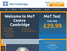 Tablet Screenshot of cambridgemotcentre.co.uk